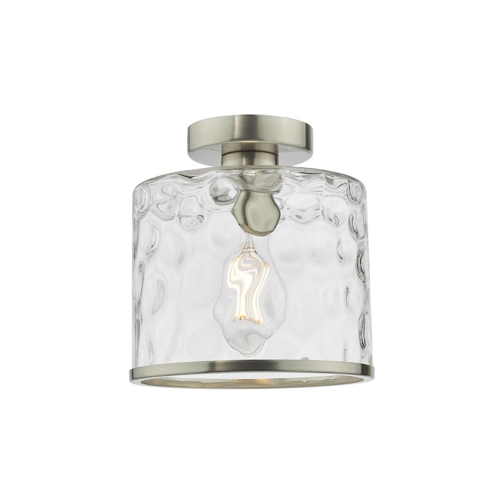OLS4846 Olsen Semi-Flush Satin Chrome and Glass