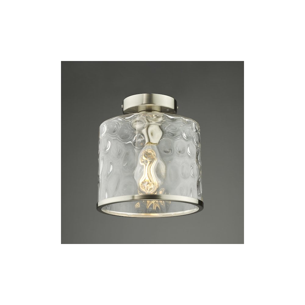 OLS4846 Olsen Semi-Flush Satin Chrome and Glass