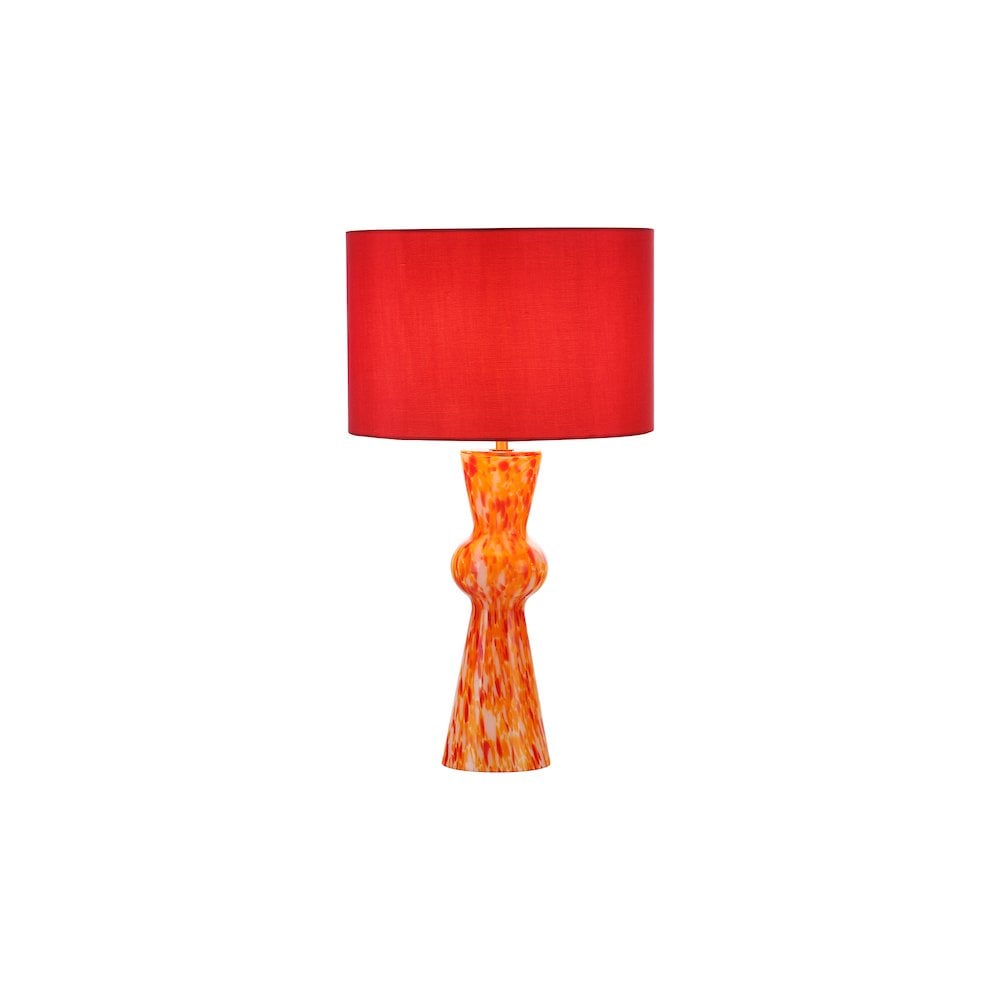 RHE4225 Rheneas Table Lamp Red Glass With Shade