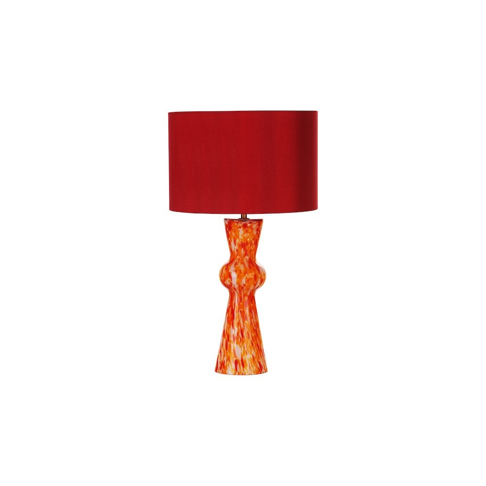 RHE4225 Rheneas Table Lamp Red Glass With Shade