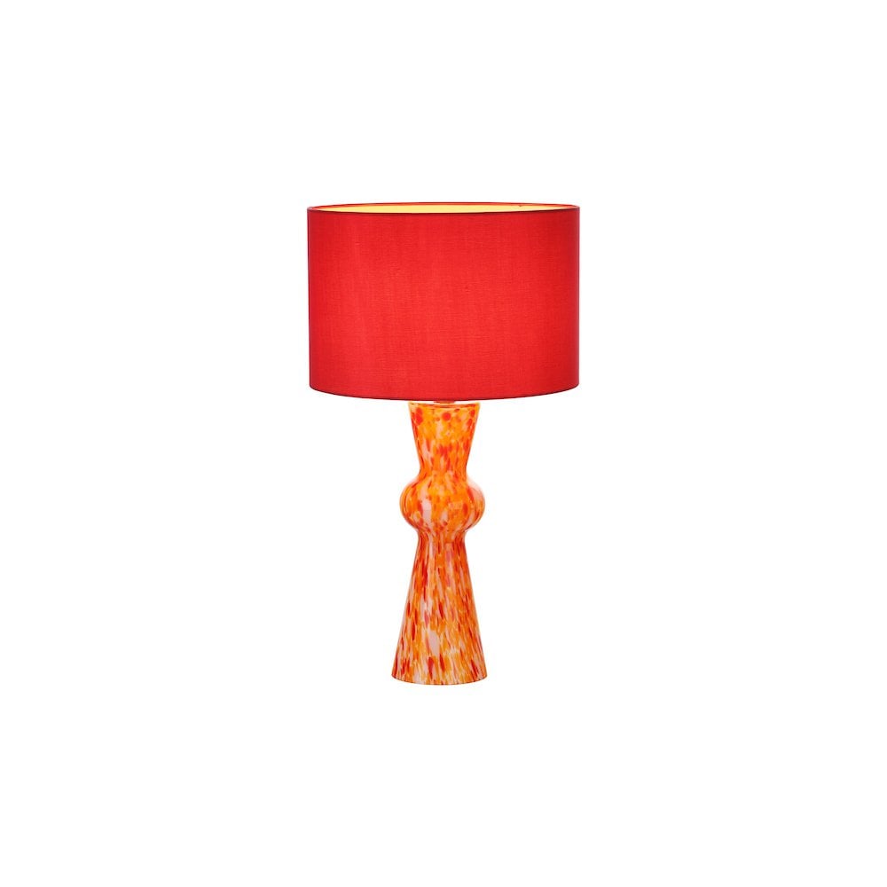 RHE4225 Rheneas Table Lamp Red Glass With Shade