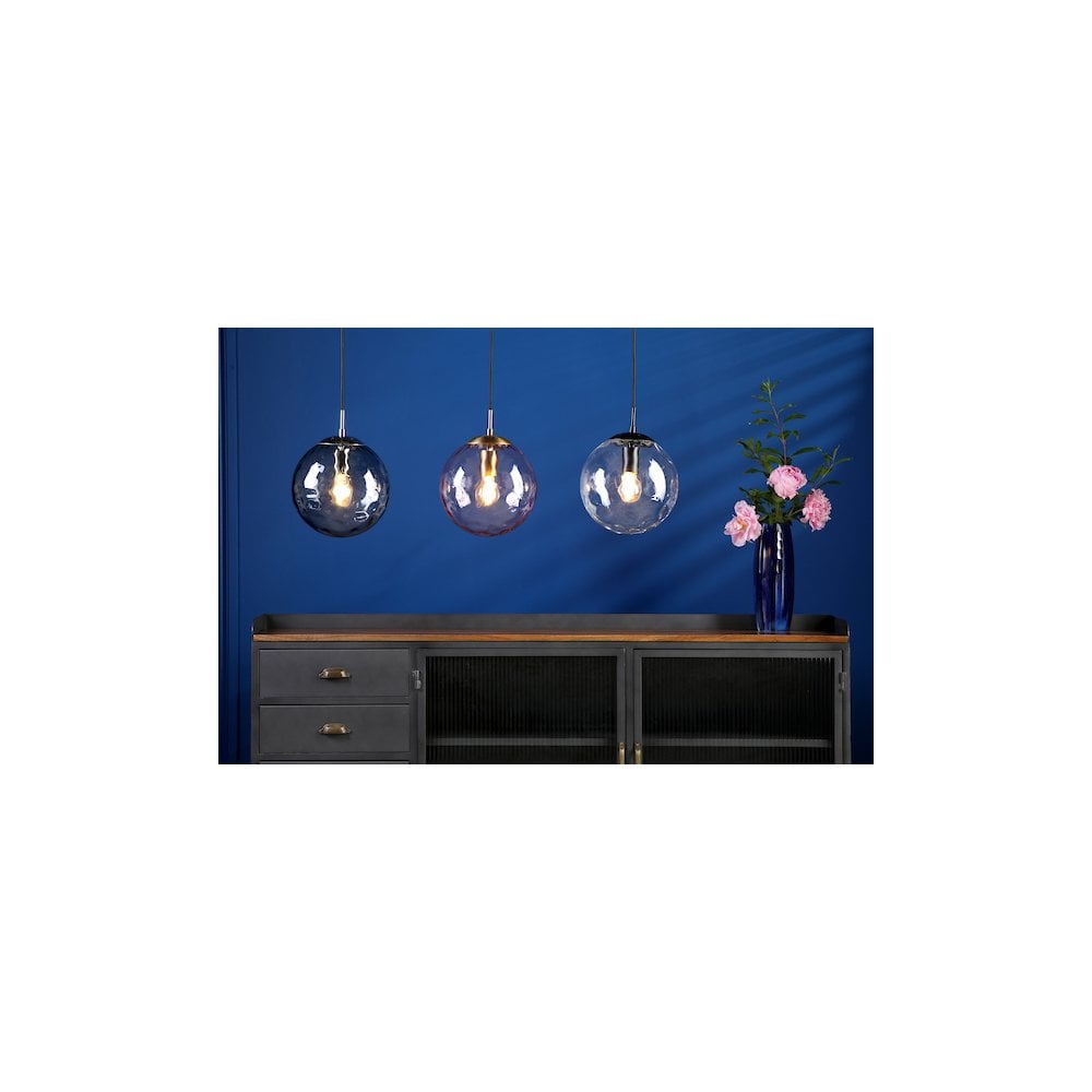 SP70-RIP8803 Ripple Single Pendant Bronze and Pink Glass