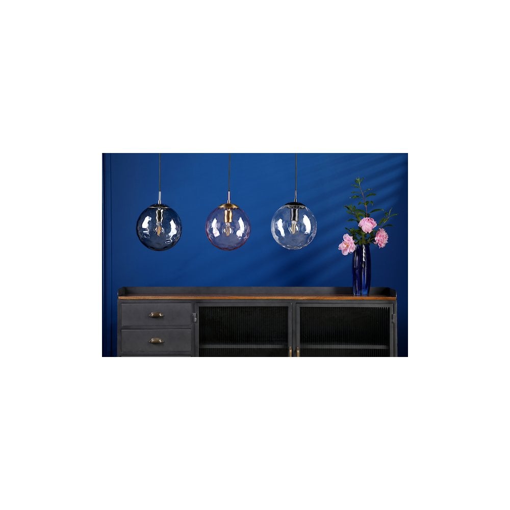 SP70-RIP8803 Ripple Single Pendant Bronze and Pink Glass