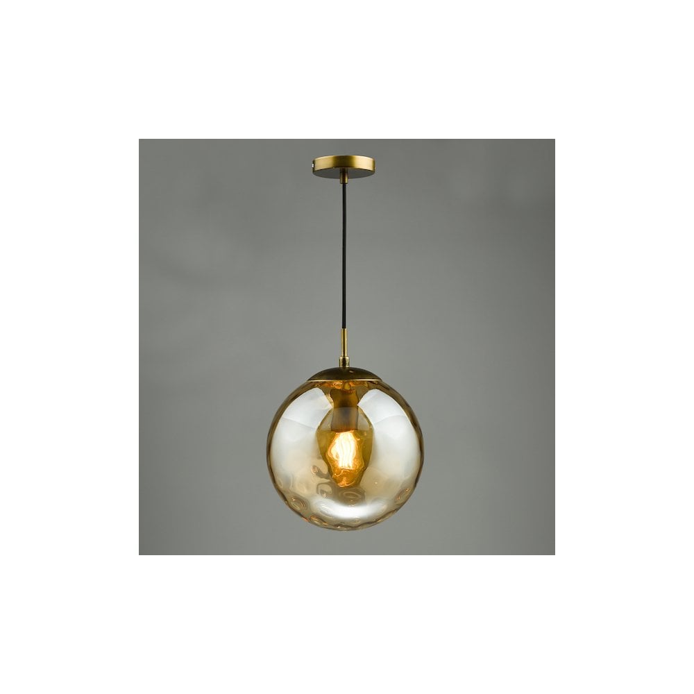 SP70-RIP8820 Ripple Single Pendant Bronze and Champagne Glass