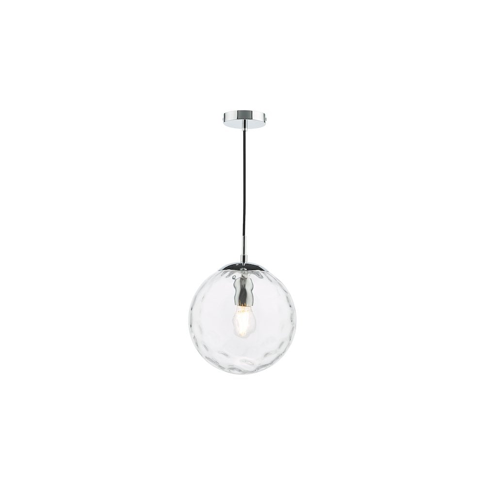 SP71-RIP8808 Ripple Pendant Polished Chrome & Clear Glass