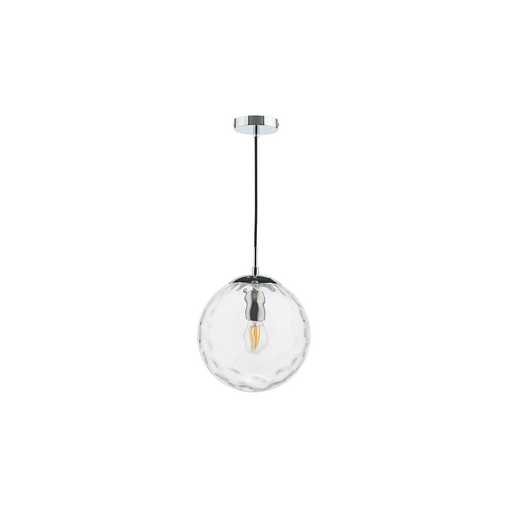 SP71-RIP8808 Ripple Pendant Polished Chrome & Clear Glass