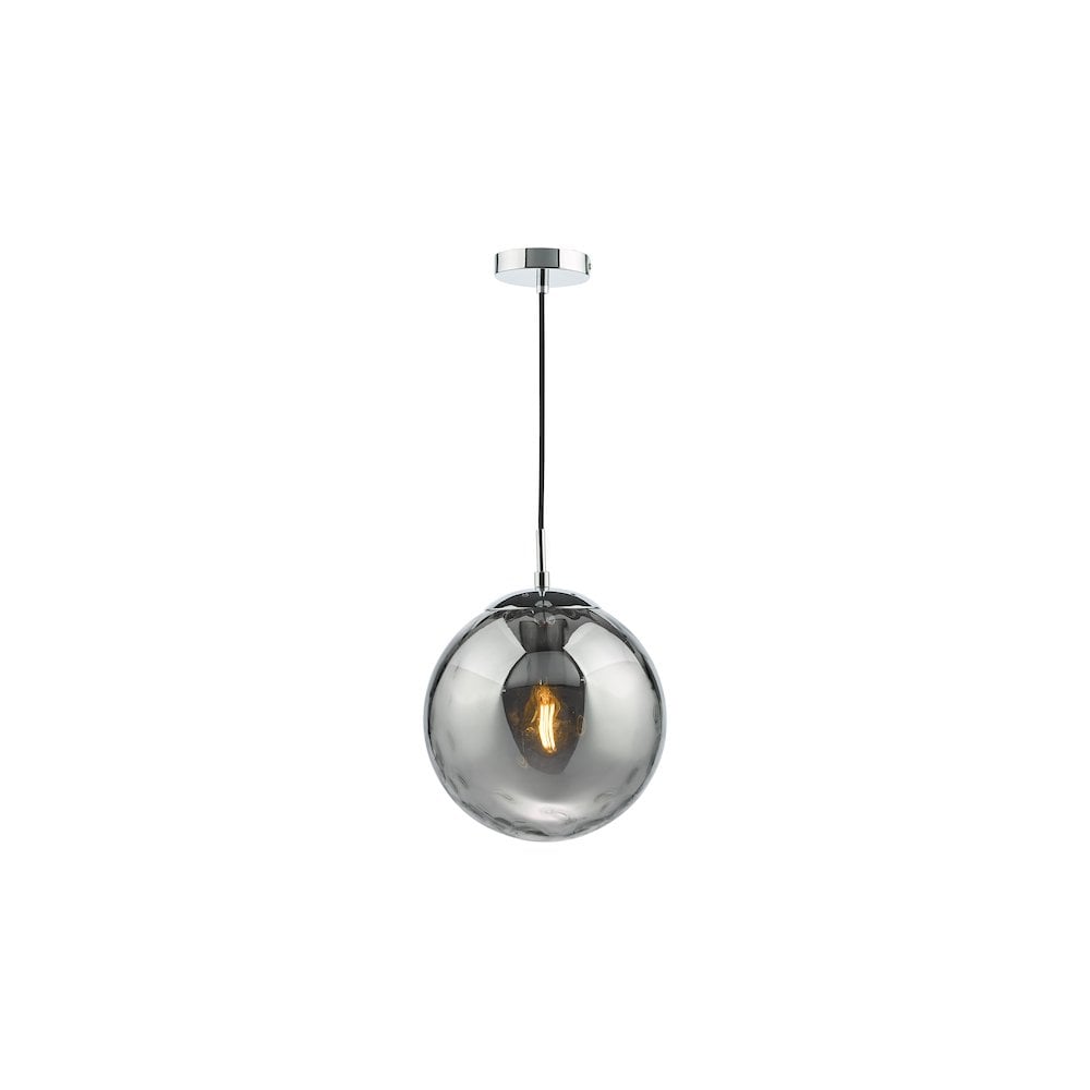 SP71-RIP8810 Ripple Pendant Polished Chrome & Smoked Glass