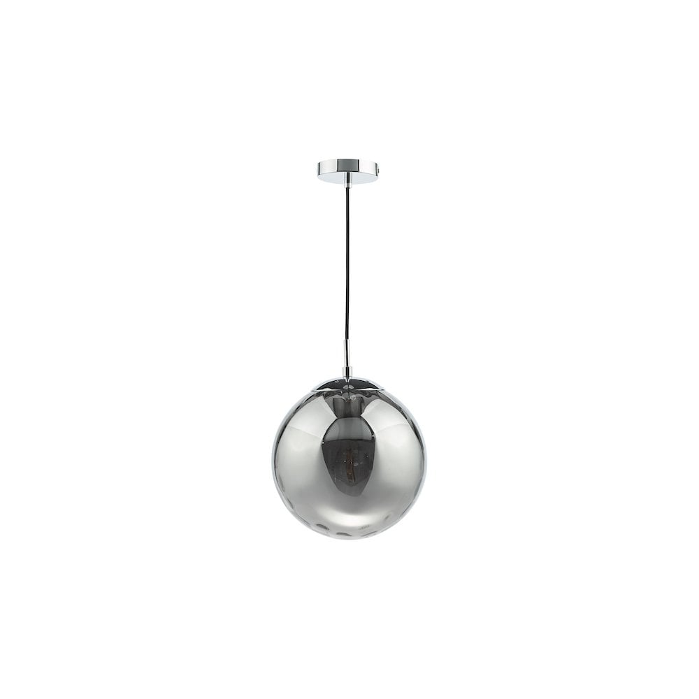SP71-RIP8810 Ripple Pendant Polished Chrome & Smoked Glass