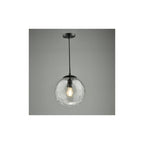 SP72-RIP8808 Ripple Pendant Matt Black & Clear Glass