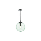 SP72-RIP8824 Ripple Pendant Matt Black & Green Glass