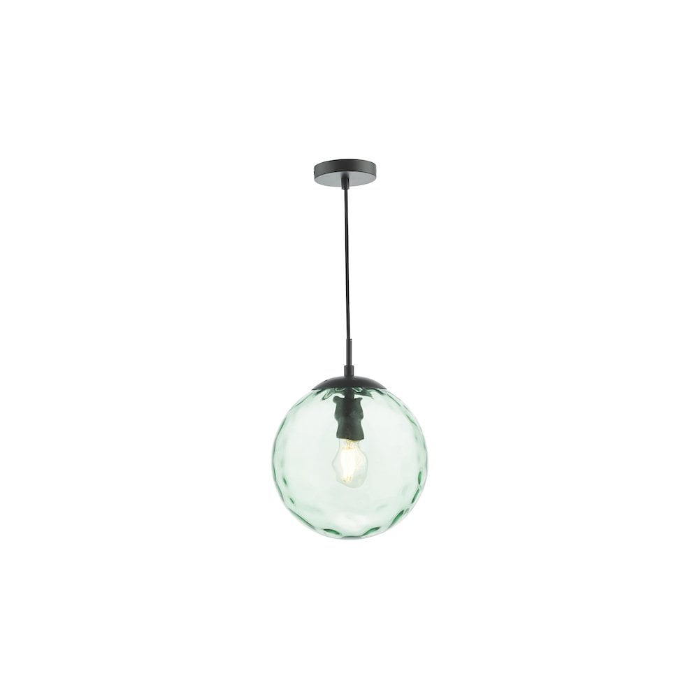 SP72-RIP8824 Ripple Pendant Matt Black & Green Glass