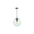 SP72-RIP8824 Ripple Pendant Matt Black & Green Glass