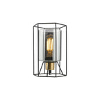 TAT0122 Tatum Pendant Matt Black and Smoked Glass