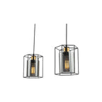 TAT0322 Tatum 3 Light Bar Pendant Matt Black and Smoked Glass