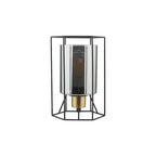 TAT4222 Tatum Table Lamp Matt Black and Smoked Glass