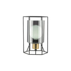 TAT4222 Tatum Table Lamp Matt Black and Smoked Glass