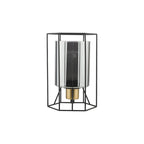TAT4222 Tatum Table Lamp Matt Black and Smoked Glass