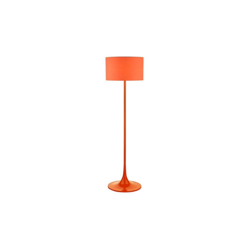 TOL4911 Toledo Floor Lamp Satin Orange With Shade