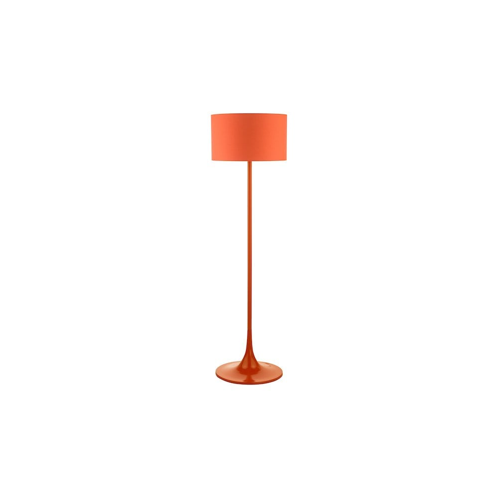 TOL4911 Toledo Floor Lamp Satin Orange With Shade