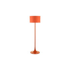 TOL4911 Toledo Floor Lamp Satin Orange With Shade