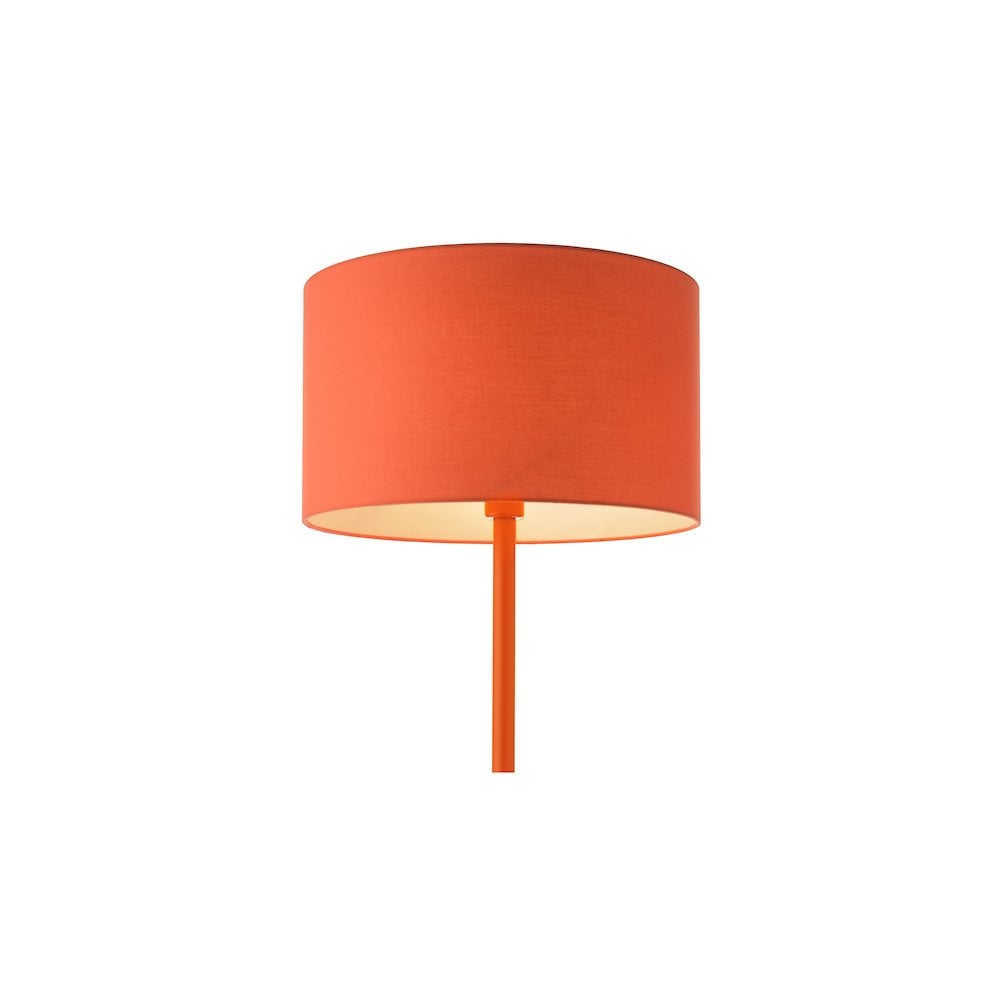 TOL4911 Toledo Floor Lamp Satin Orange With Shade