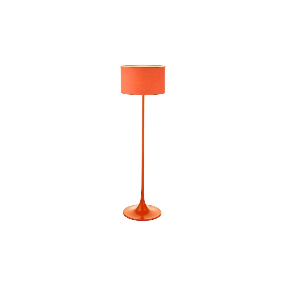 TOL4911 Toledo Floor Lamp Satin Orange With Shade