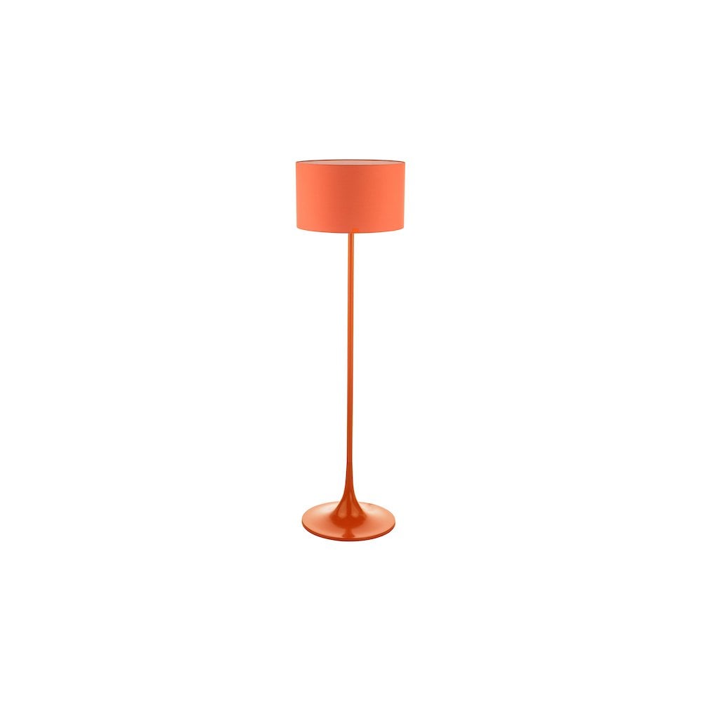 TOL4911 Toledo Floor Lamp Satin Orange With Shade