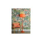 TOL4911 Toledo Floor Lamp Satin Orange With Shade