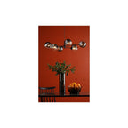 VIG0622-19 Vignette 6 Light Pendant Matt Black & Smoked/Clear Ribbed Glass