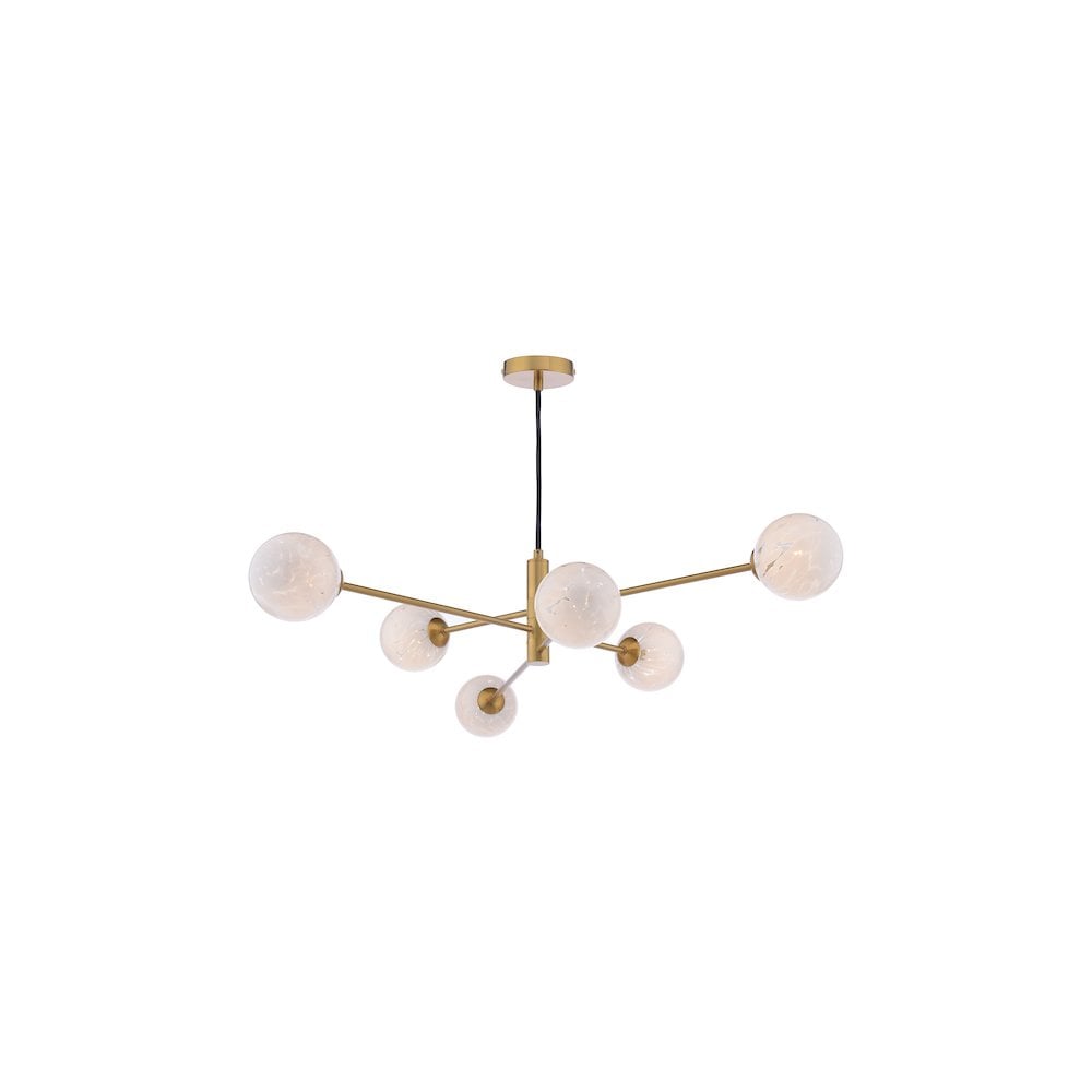 VIG0645-17 Vignette 6 Light Pendant Aged Brass