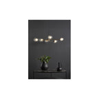 VIG0645-20 Vignette 6 Light Pendant Aged Brass & Clear/Opal Glass
