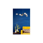VIG0645-20 Vignette 6 Light Pendant Aged Brass & Clear/Opal Glass
