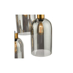 ALM6422 Alma 6 Light Bar Pendant Matt Black Smoked Glass