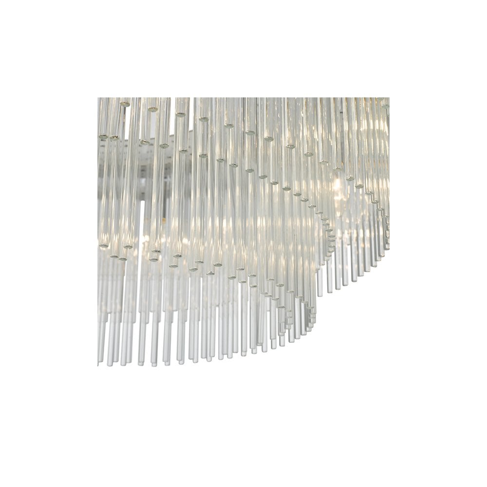 ALP1244 Alpheios 12 Light Chandelier Polished Chrome Glass