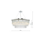 ALP1244 Alpheios 12 Light Chandelier Polished Chrome Glass