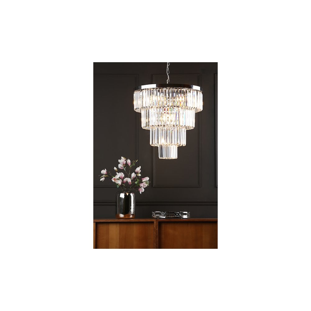 ANG0808 Angel 8 Light Pendant Polished Chrome Crystal