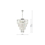 ANG0808 Angel 8 Light Pendant Polished Chrome Crystal