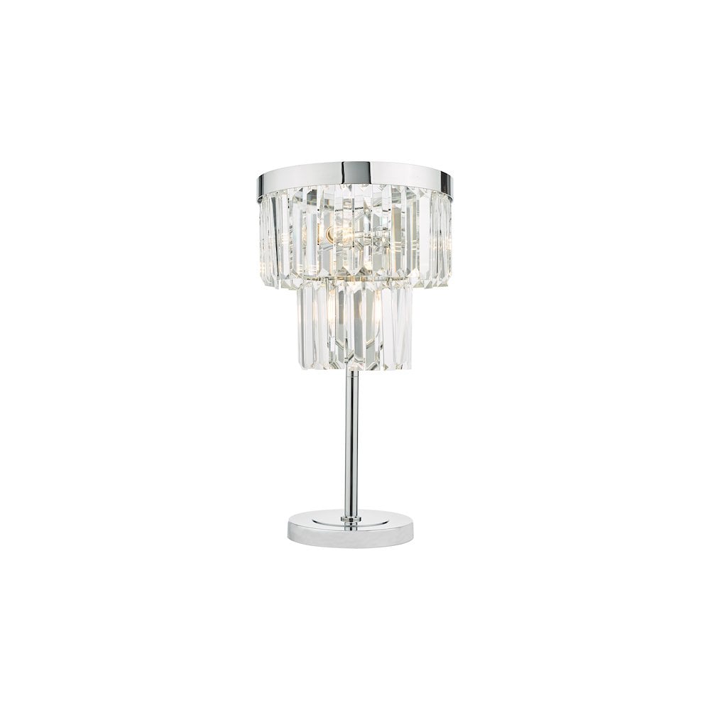 ANG4208 Angel 4 Light Table Lamp Polished Chrome Crystal