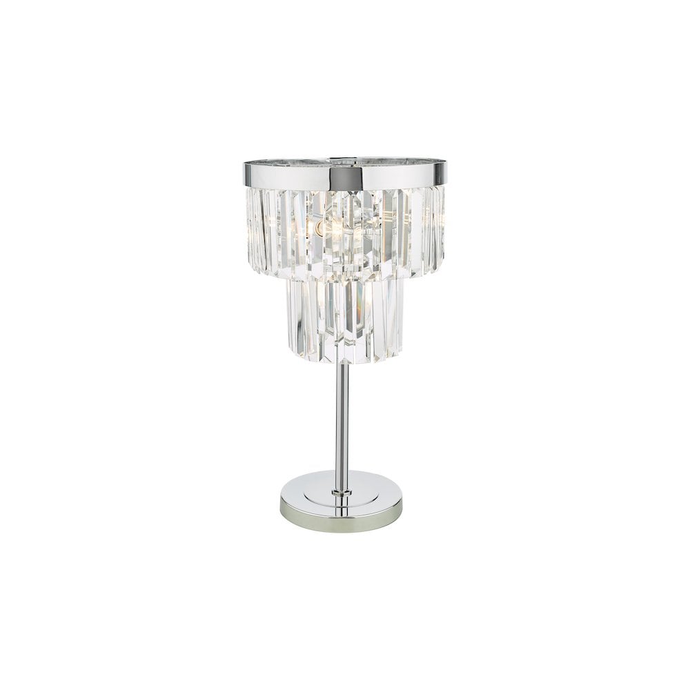 ANG4208 Angel 4 Light Table Lamp Polished Chrome Crystal