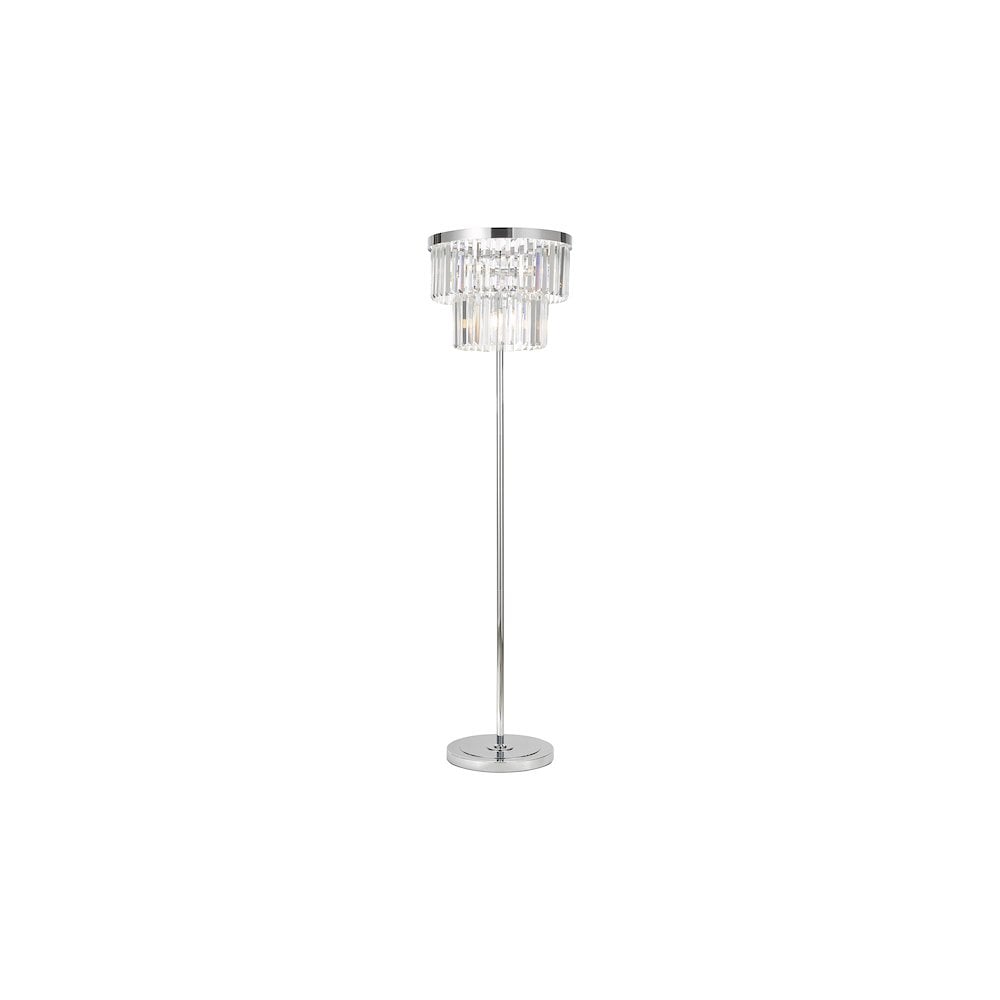 ANG4908 Angel 6 Light Floor Lamp Polished Chrome Crystal