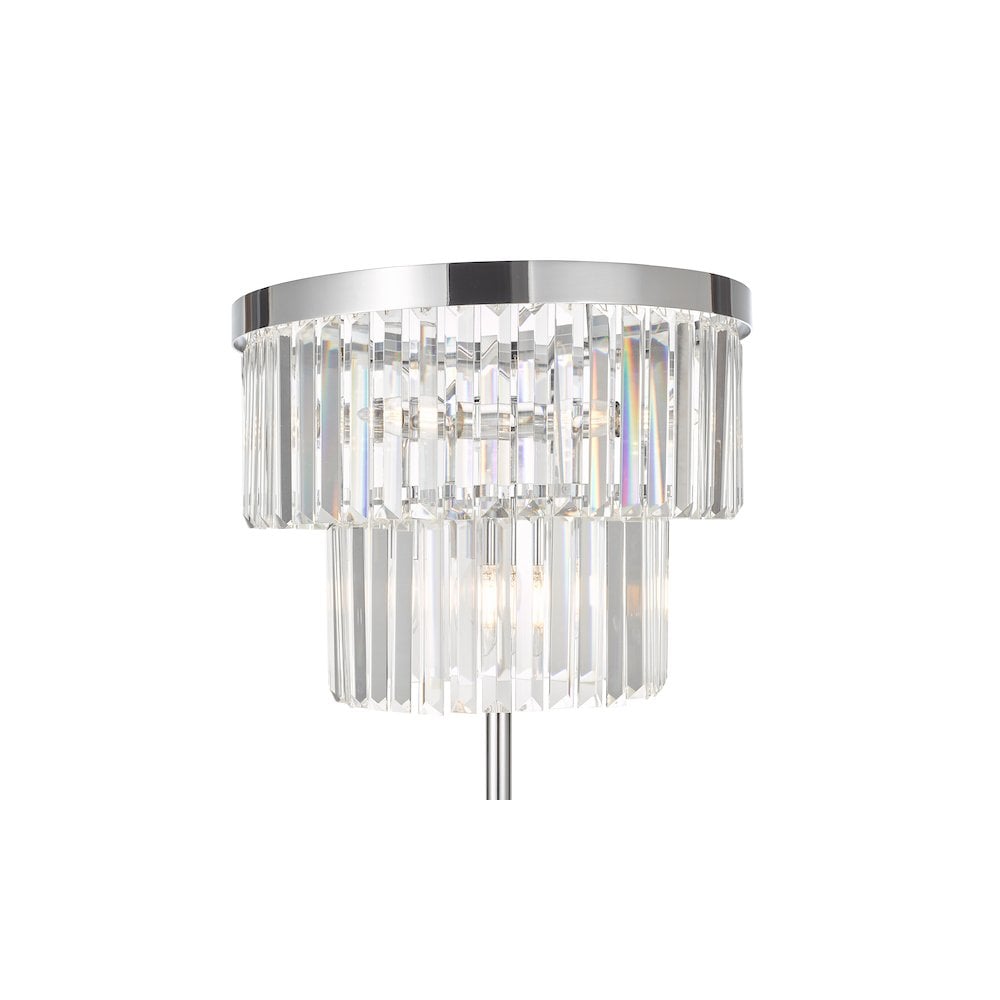 ANG4908 Angel 6 Light Floor Lamp Polished Chrome Crystal