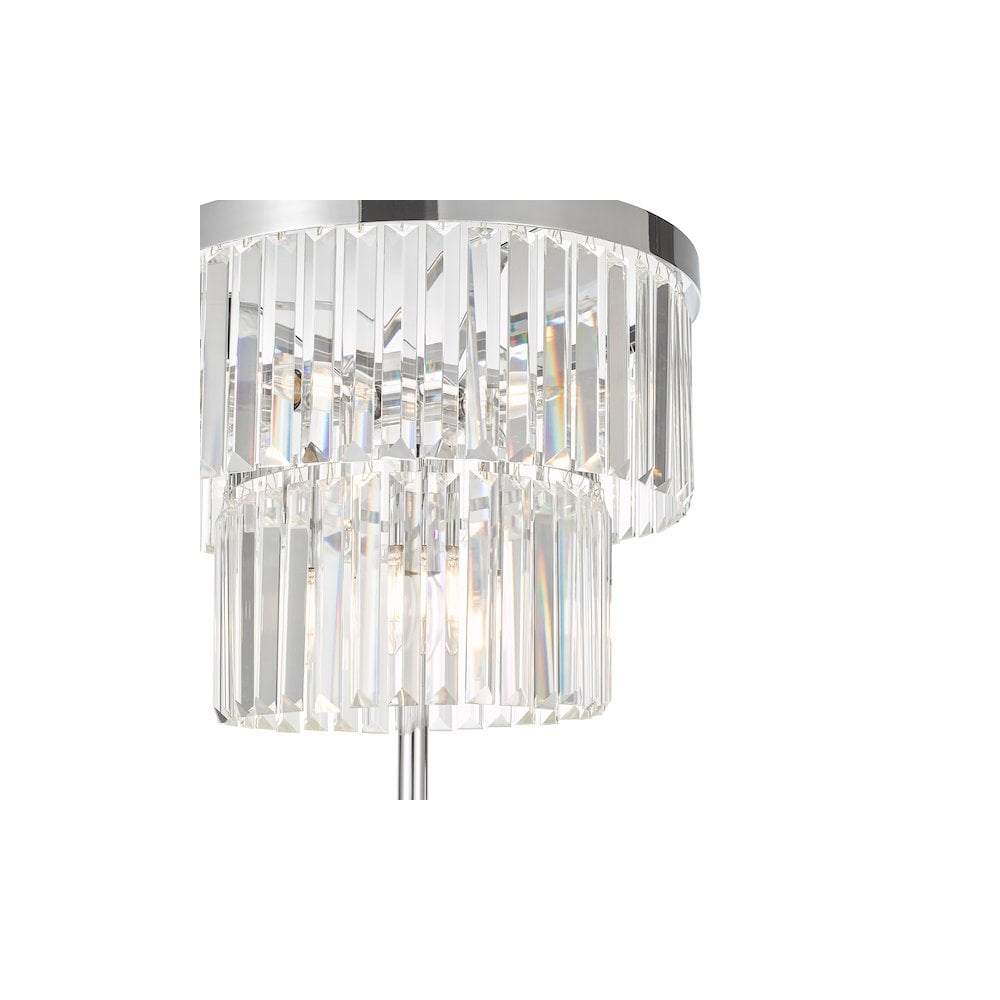 ANG4908 Angel 6 Light Floor Lamp Polished Chrome Crystal