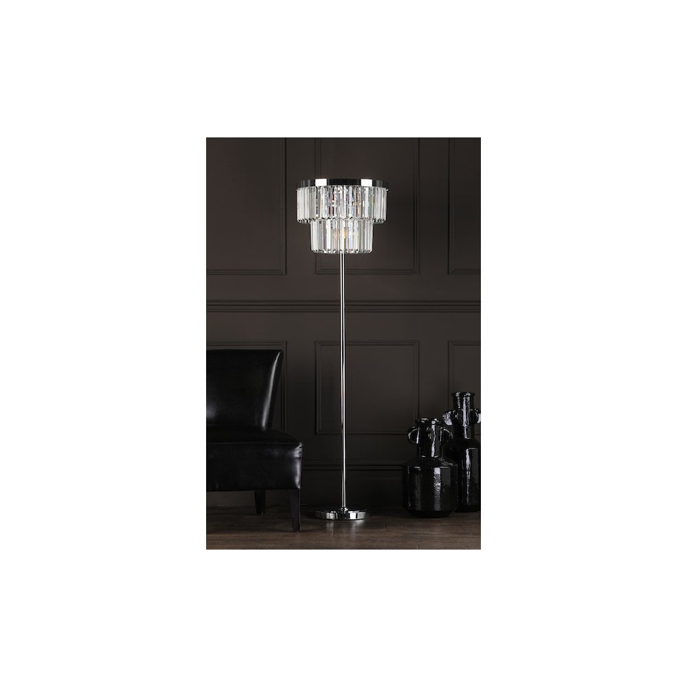 ANG4908 Angel 6 Light Floor Lamp Polished Chrome Crystal