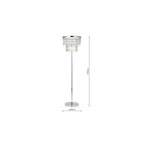ANG4908 Angel 6 Light Floor Lamp Polished Chrome Crystal