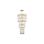 ELE1535 Eleanor 15 Light Chandelier Natural Brass Glass
