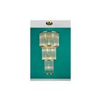 ELE1535 Eleanor 15 Light Chandelier Natural Brass Glass