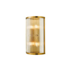 ELE3035 Eleanor 4 Light Wall Light Natural Brass Glass