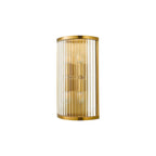 ELE3035 Eleanor 4 Light Wall Light Natural Brass Glass