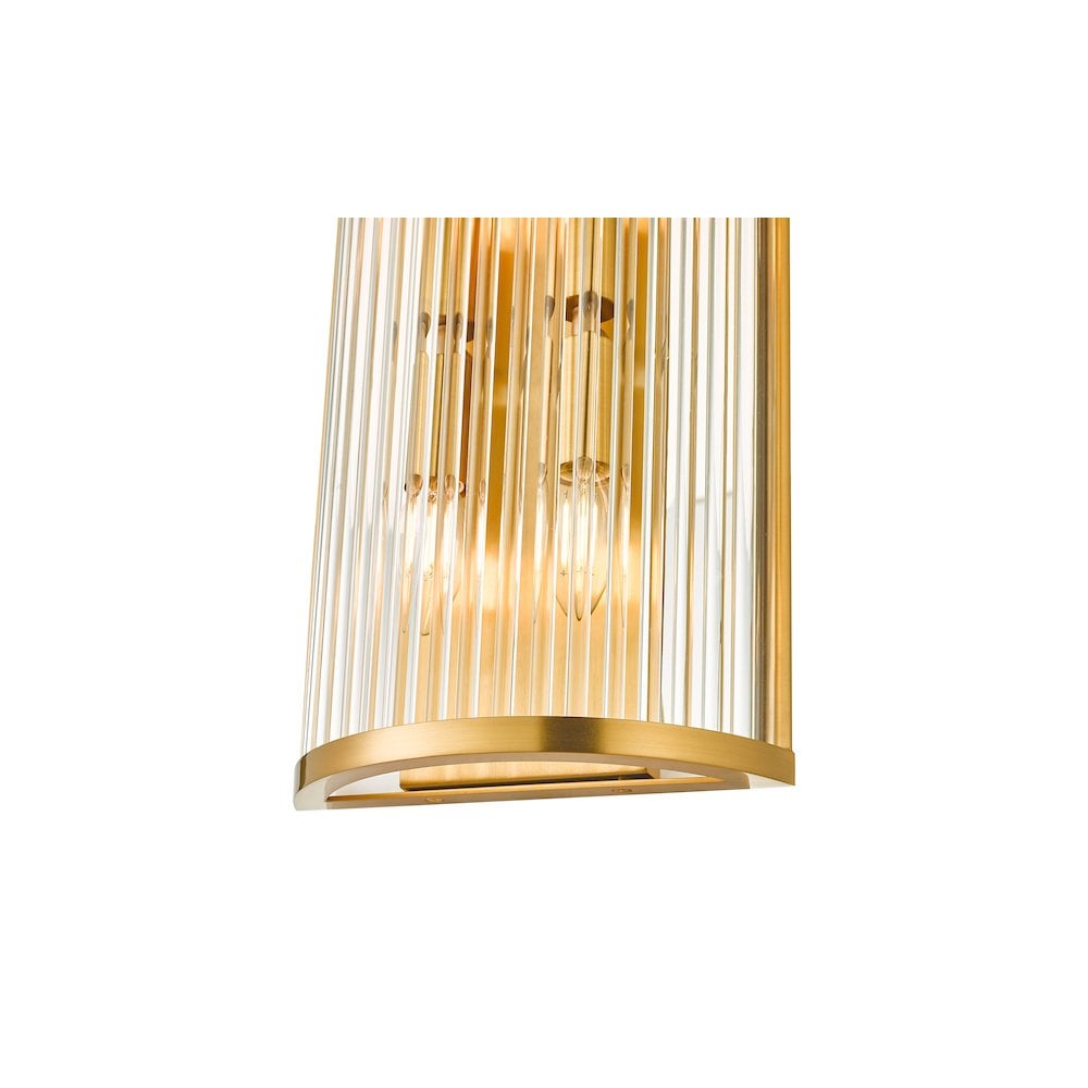 ELE3035 Eleanor 4 Light Wall Light Natural Brass Glass