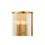 ELE3035 Eleanor 4 Light Wall Light Natural Brass Glass